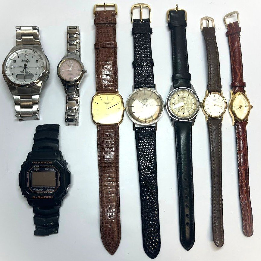 ■SEIKO セイコー CASIO カシオ LONGINES ロンジン 他 おまとめ ジャンク 不動 腕時計 総重量0.29㎏ 計8点【買取まねきや】