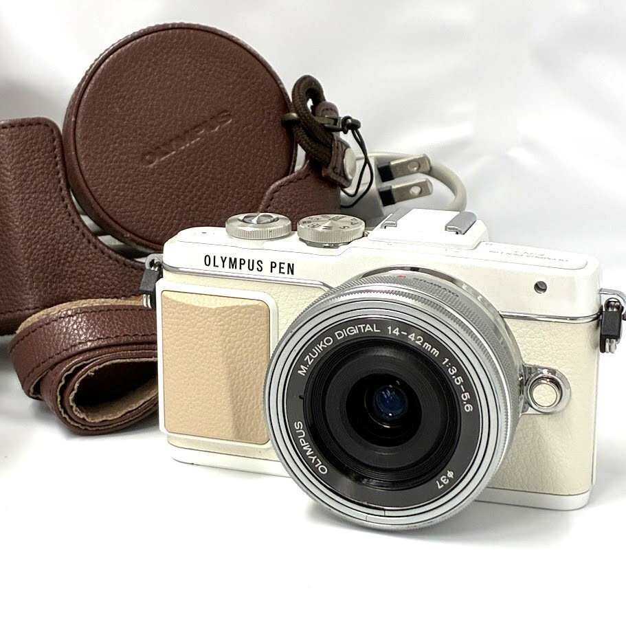■カメラ オリンパス OLYMPUS PEN Lite E-PL7 ホワイト 14-42mm EZ camera【買取まねきや】
