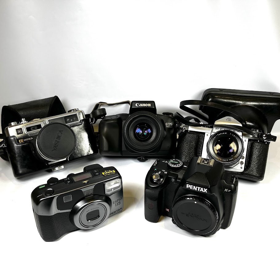 ■ペンタックス デジタル一眼レフカメラ キャノン ヤシカ アサヒペンタックス フィルムカメラ ジャンク品 計5点【買取まねきや】