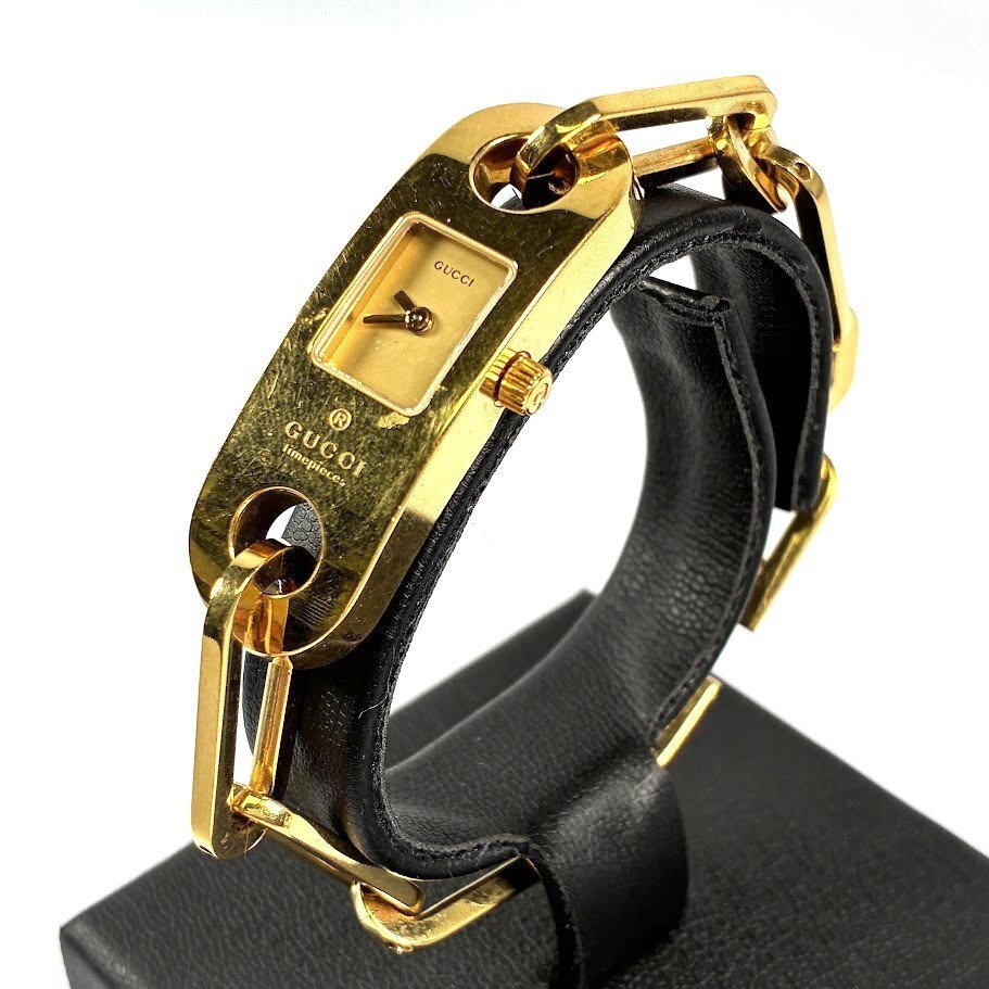 ■GUCCI グッチ 6100L GP ゴールドレディース ブレスレットウォッチ 腕時計 不動【買取まねきや】
