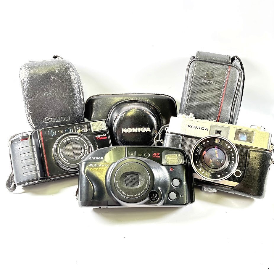 ■Canon KONICA MINOLTA Autoboy AiAF ZOOM PANORAMA キャノン AF-Tele Konica Auto S1.6 カメラ おまとめ 動作未確認【買取まねきや】
