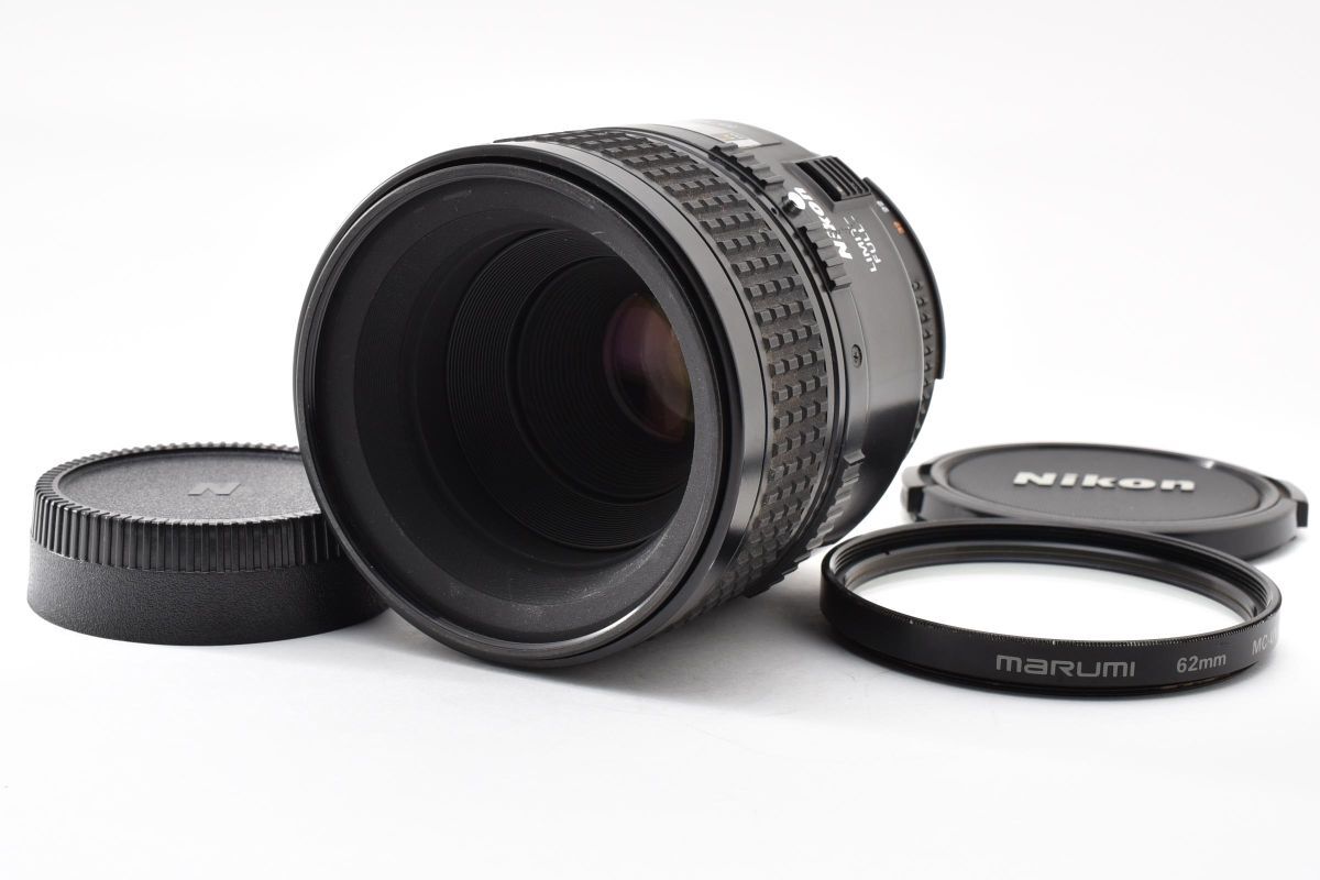 4416-60 完動良品 Nikon AF MICRO Nikkor 60mm 1:2.8 D AF Macro Lens 単焦点 マイクロ マクロレンズ ニコン 保護フィルター付
