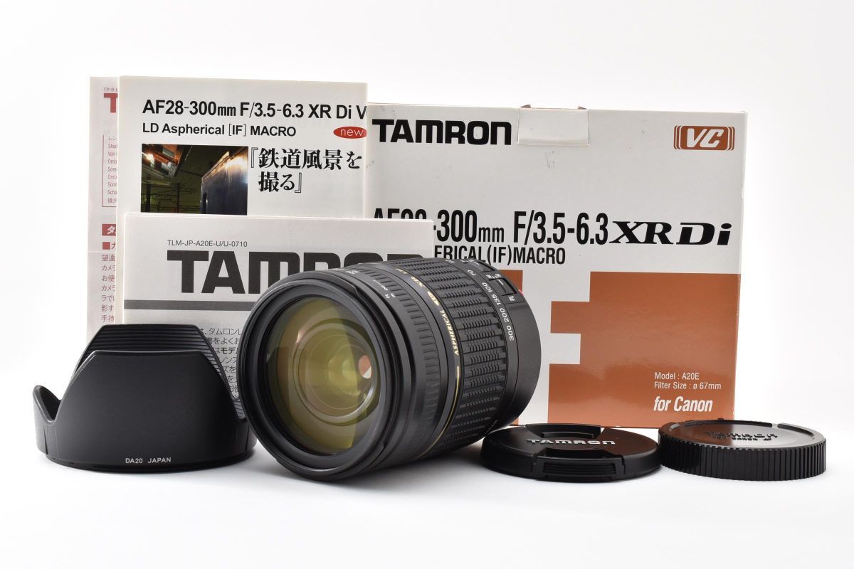 4427-60 元箱付完動良品 Tamron AF 28-300mm 1:3.5-6.3 VC A20 手ブレ補正 高倍率ズームレンズ タムロン キヤノン Canon EF Mount