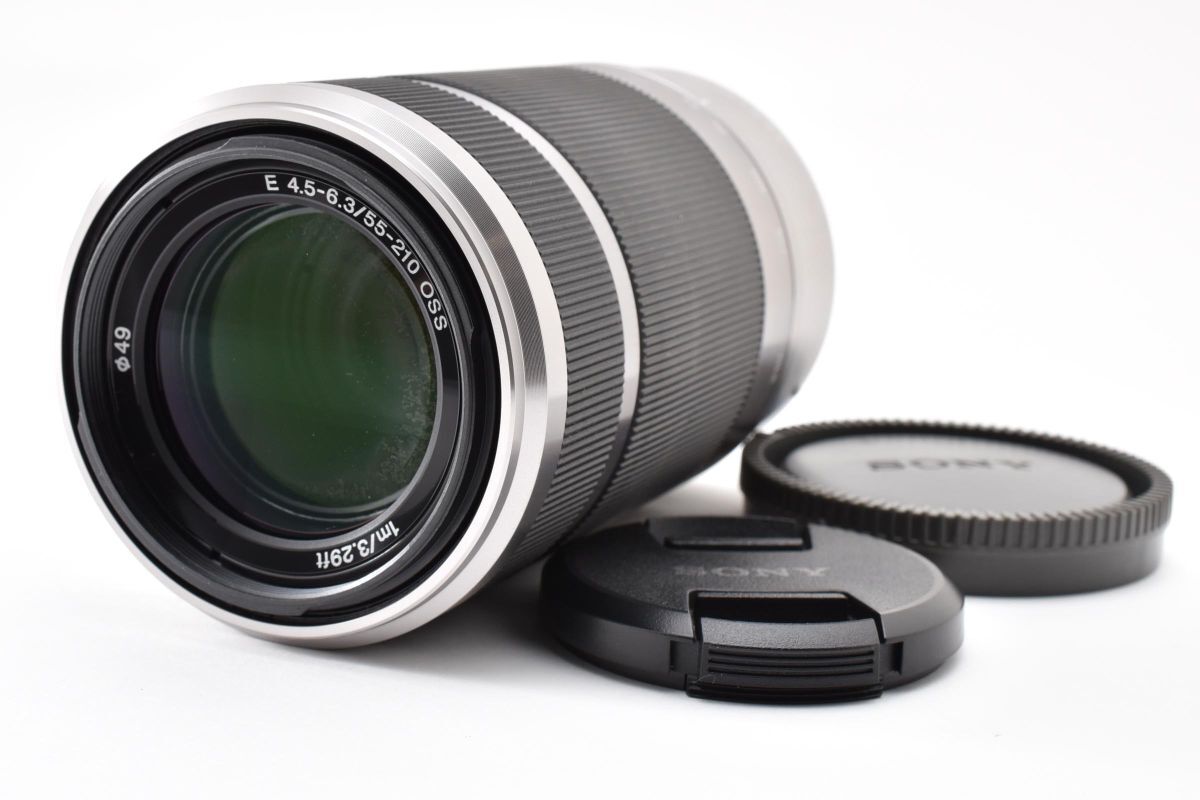 4428-60 完動品 SONY E 55-210mm F4.5-6.3 SEL55210 Silver シルバー 望遠ズームレンズ ソニー E APS-C ミラーレス一眼用 交換レンズ ※1