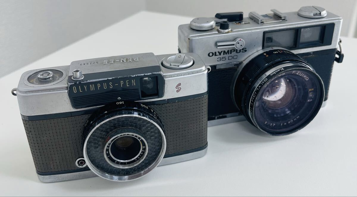 オリンパス OLYMPUS 2台まとめ 1円スタート カメラ フィルムカメラ 動作未確認 ジャンク品 35 DC PEN-EE レンズ 1:1.7 f＝40mm