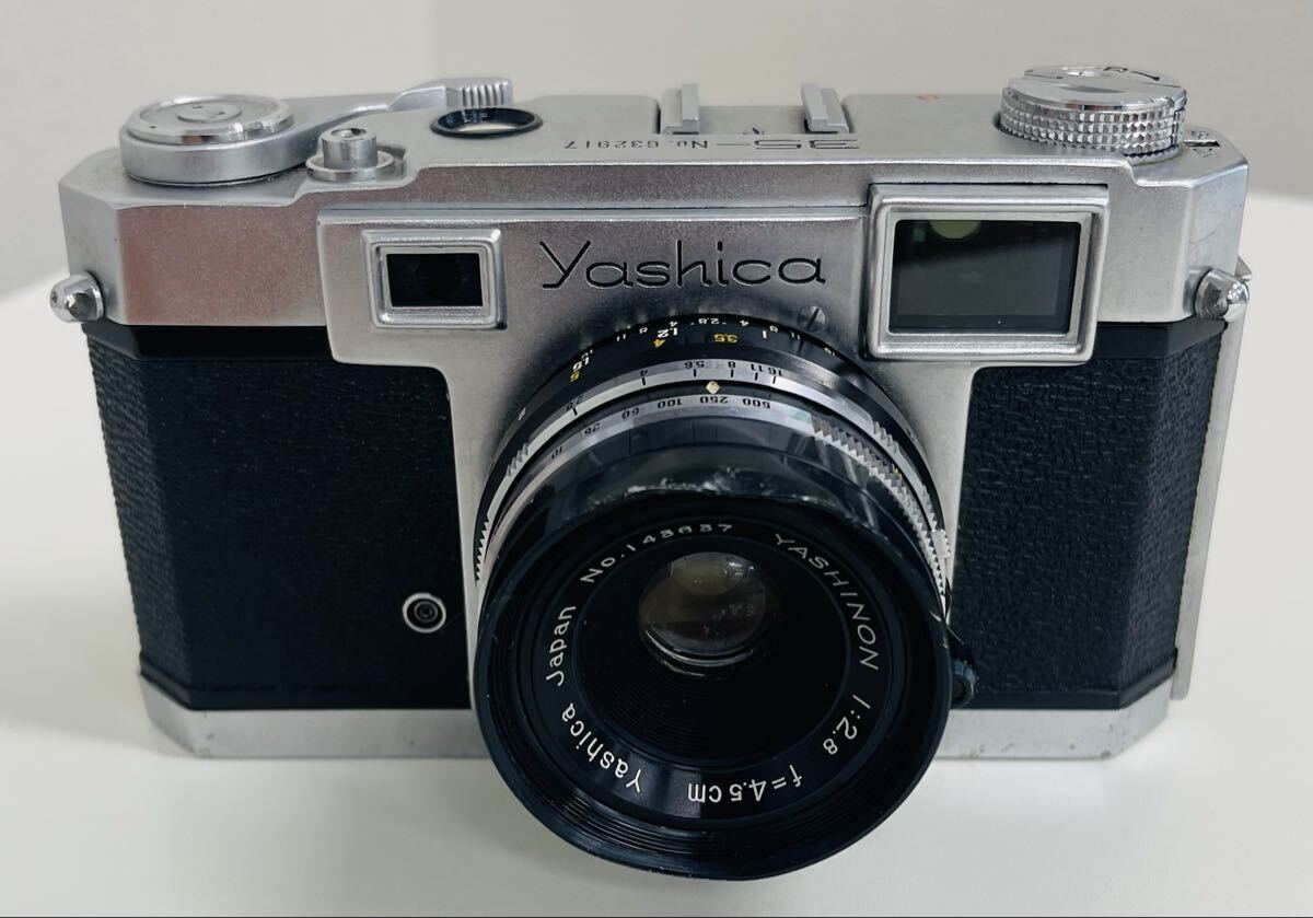 ヤシカ フィルムカメラ 1円スタート YASHICA レンズ 1:2.8 f＝4.5cm 動作未確認 35 中古