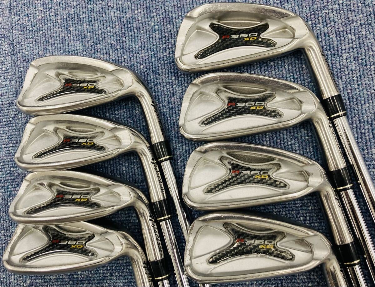 TaylorMade テーラーメイド R360 XD X アイアン8本セット 1円スタート 4 5 6 7 8 9 A P Dyna Lite フレックス R FLEX R アイアン 男性右利