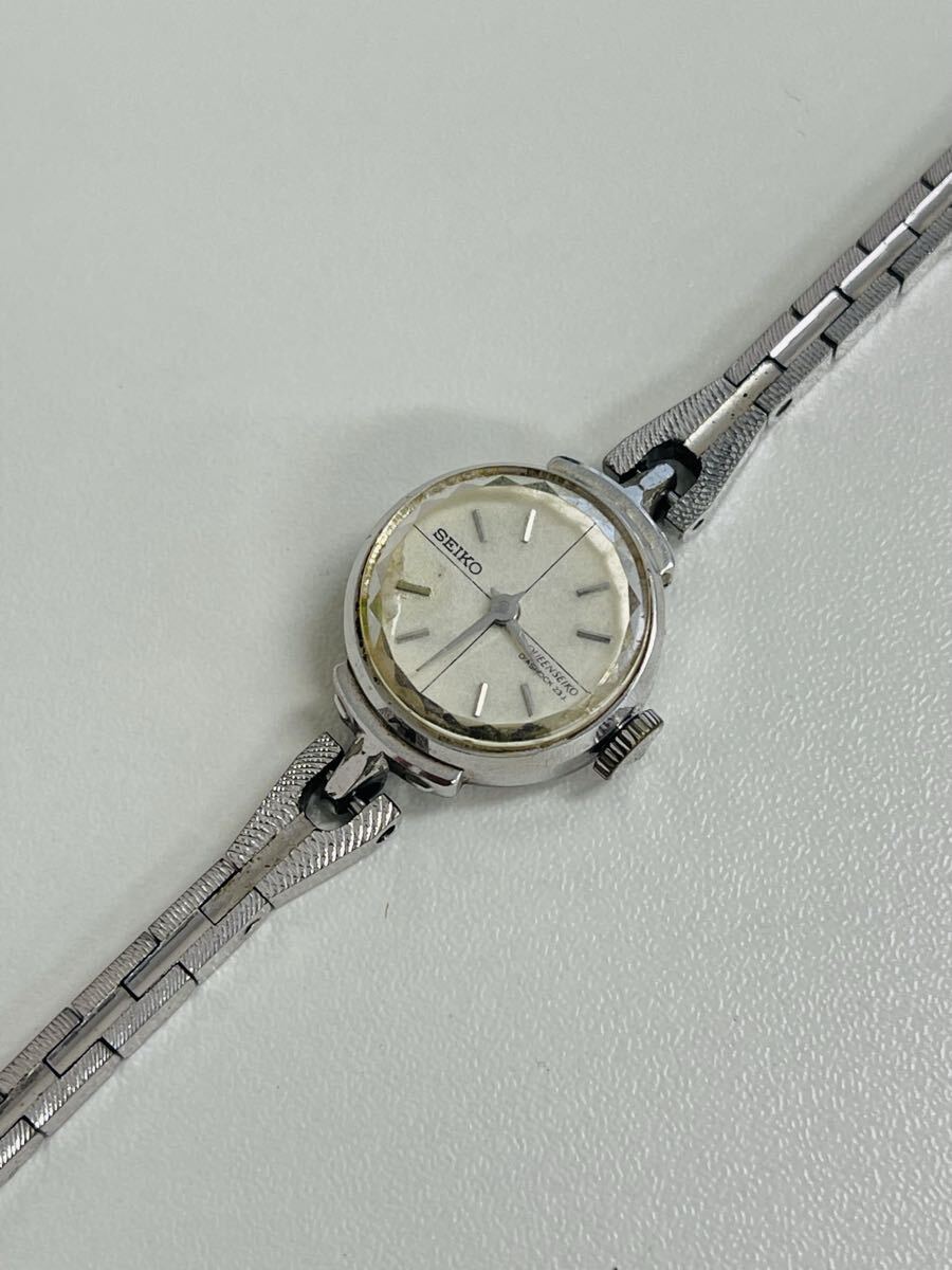 SEIKO セイコー 1020-0030 腕時計 アナログ 手巻き 稼働品 1円スタート レディース シルバー 腕周り約14cm