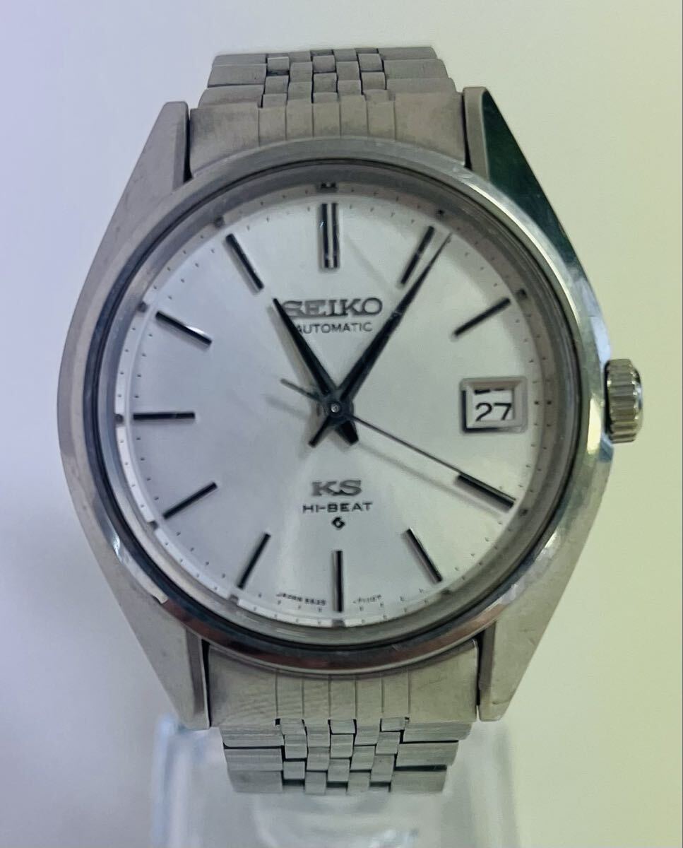 SEIKO セイコー KS AUTOMATIC 稼働品 ハイビート 1円スタート シルバー×ホワイト文字盤 腕時計 5625-7111 自動巻き 腕周り約15.5cm