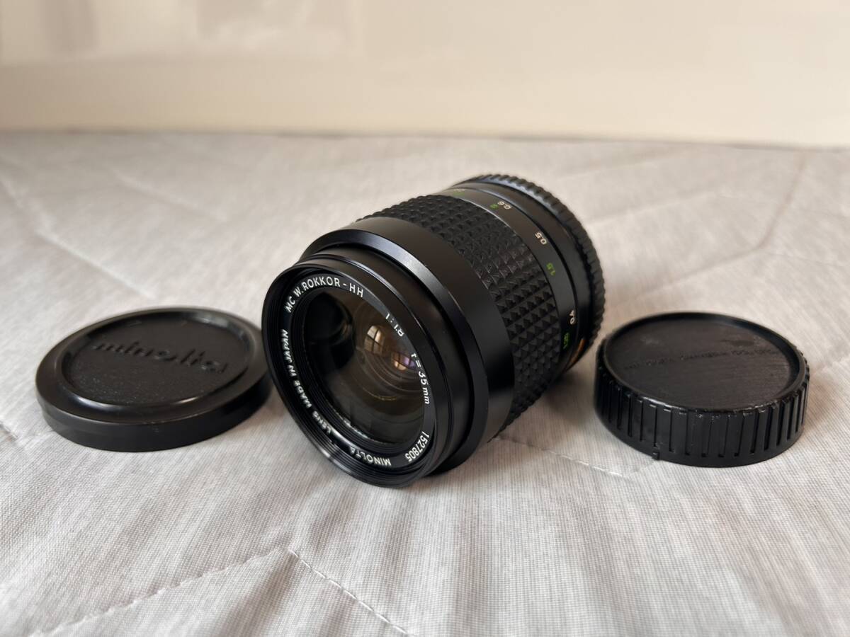【美品】Minolta ミノルタ MC W.ROKKOR-HH 35mm F1.8 レンズ