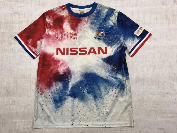 サッカー ユニフォーム 横浜F・マリノス Yokohama F. Marinos スプラッター柄 半袖 Tシャツ カットソー 青