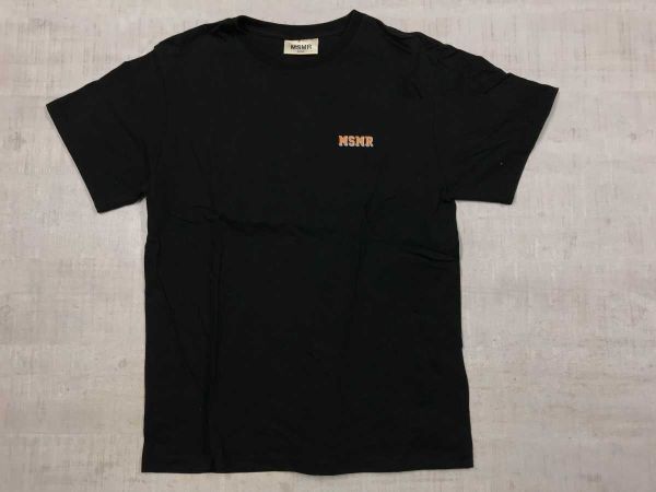 MSMR エムエスエムアール 韓国 靴下ショップ ソックス ロゴプリント 半袖 Tシャツ カットソー 黒