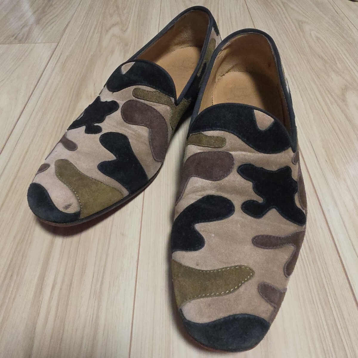 ￥100スタート!!クリスチャンルブタンスリップオン迷彩レザーシューズsize41検索用 カモフラドルチェアンドガッバーナGUCCI