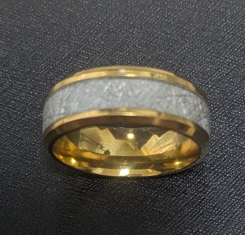 1円スタート！ゴールドカラー シンプルリング 指輪 18金メッキ 21号