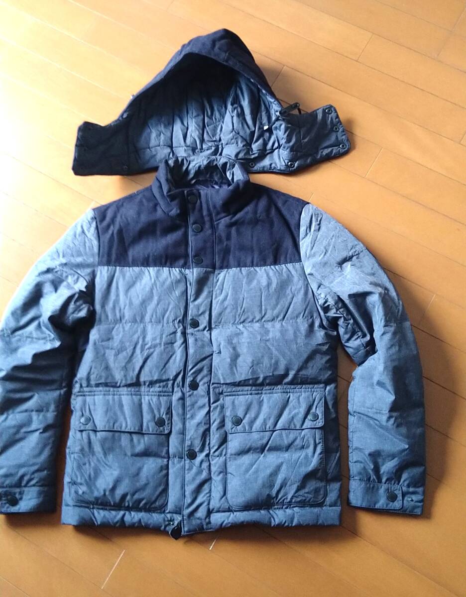 【JACK & JONES】 ジャック＆ジョーンズ ツートーン ダウンジャケット ネイビー×グレー 170/92A
