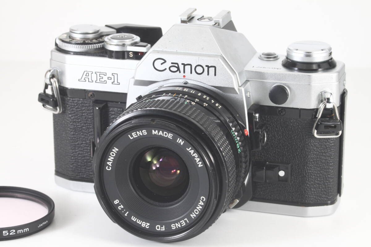 ★美品★ Canon AE-1 New FD 28mm F2.8 レンズセット ★完動品 露出計良好★ キヤノン #068