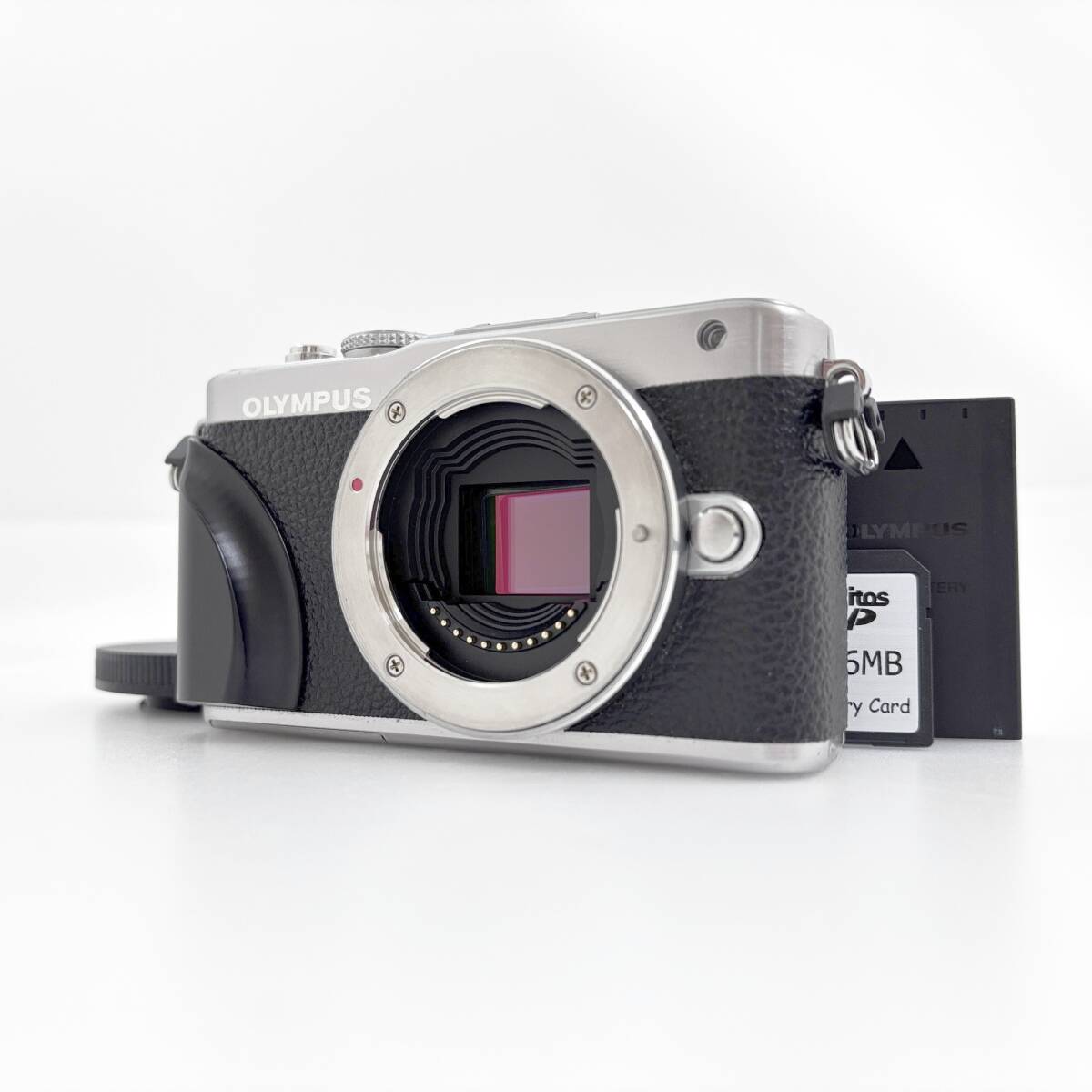 【オリンパス】OLYMPUS PEN Lite E-PL3 シルバー ミラーレス一眼カメラ + バッテリー #W052
