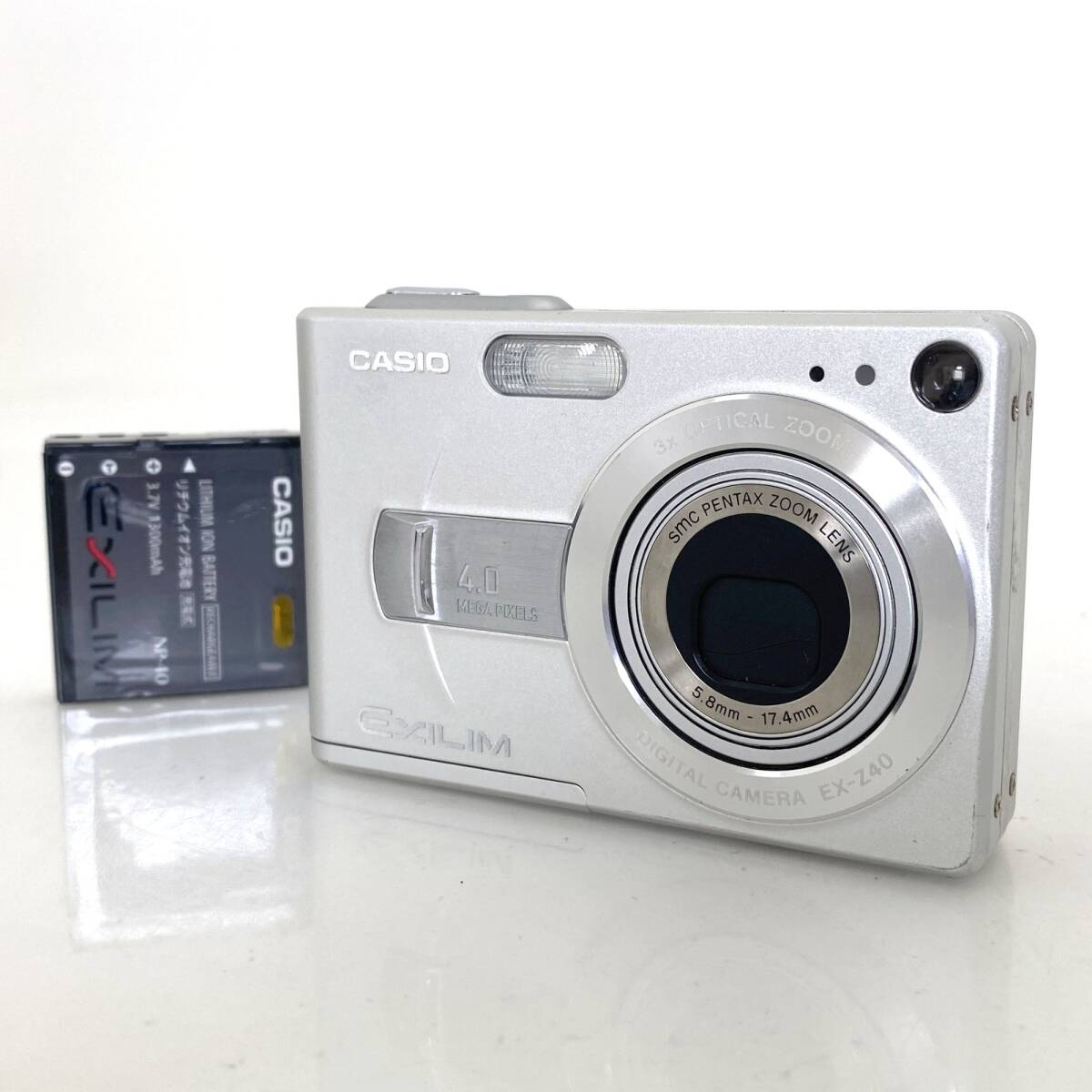 【カシオ】CASIO EXILIM EX-Z40 シルバー +バッテリー #U978