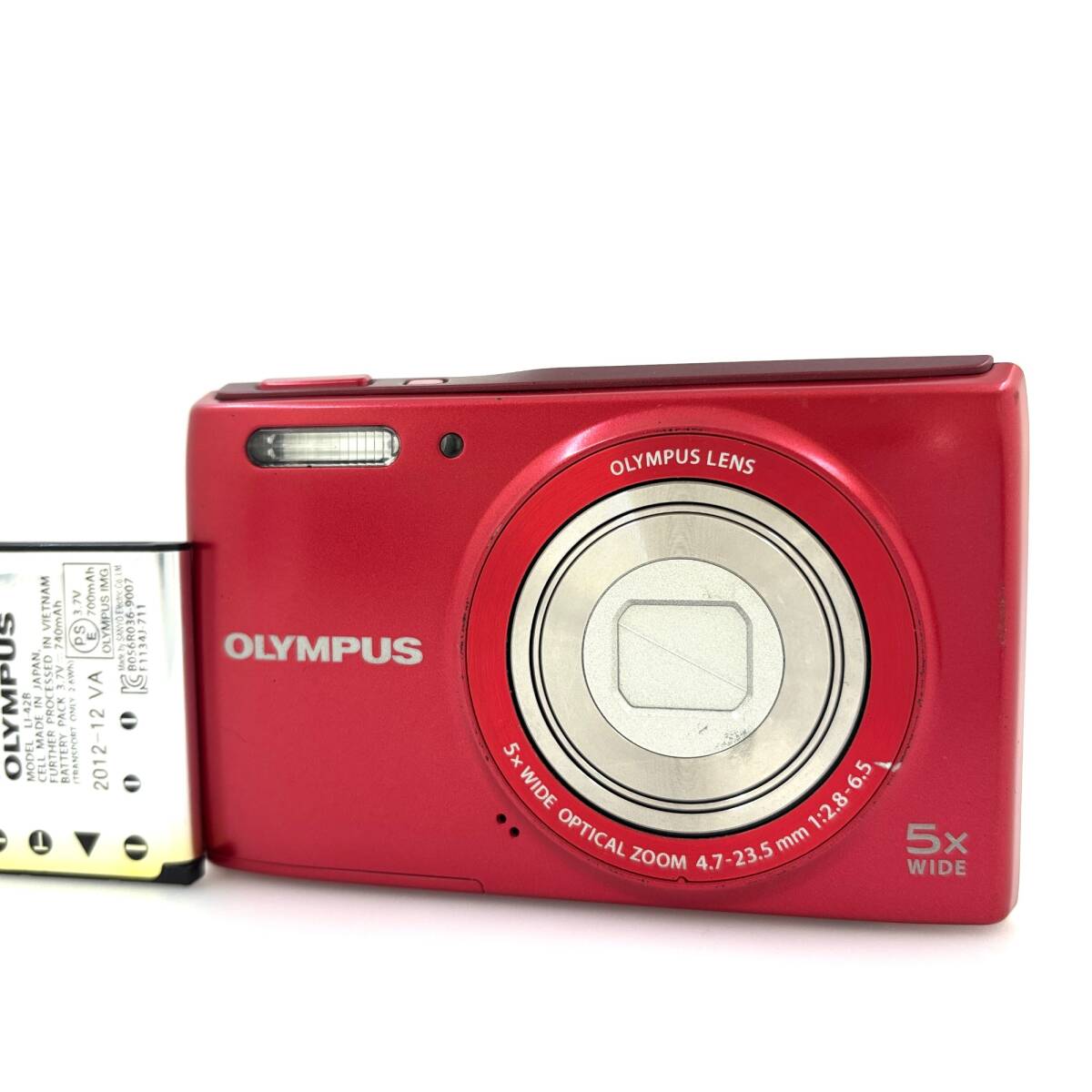 【オリンパス】OLYMPUS VG-180 レッド コンパクトデジタルカメラ 動作良好 #R335