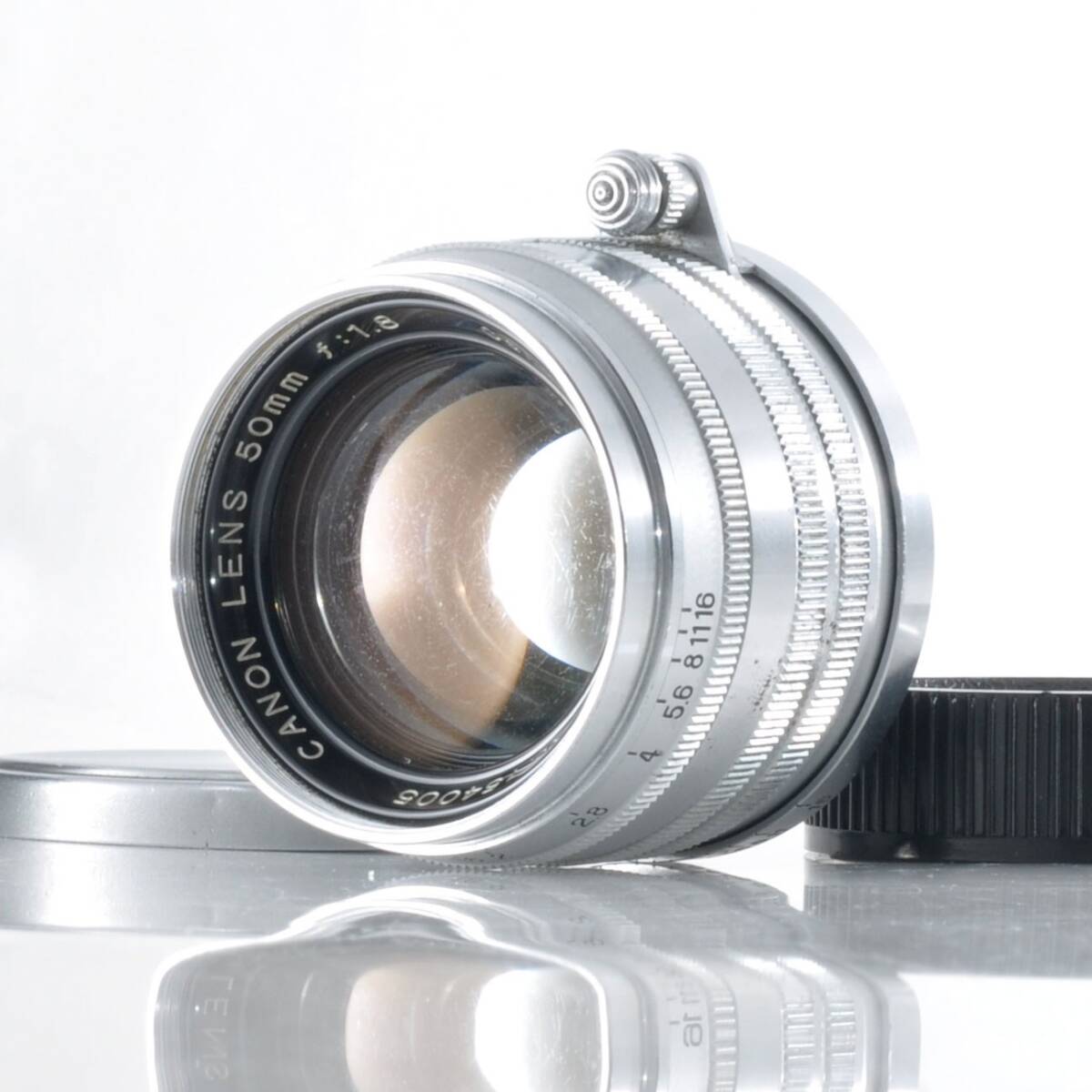 拭きキズある分お値引き価格【キヤノン】Canon 50mm F1.8 Lマウント L39 レンジファインダーレンズ #R296b