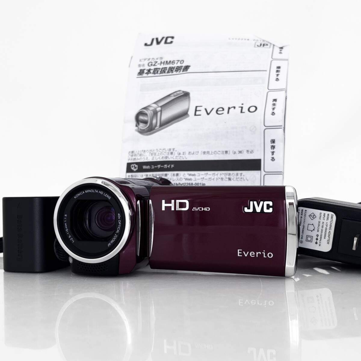 【JVC】JVC GZ-HM670-R デジタルビデオカメラ #W081