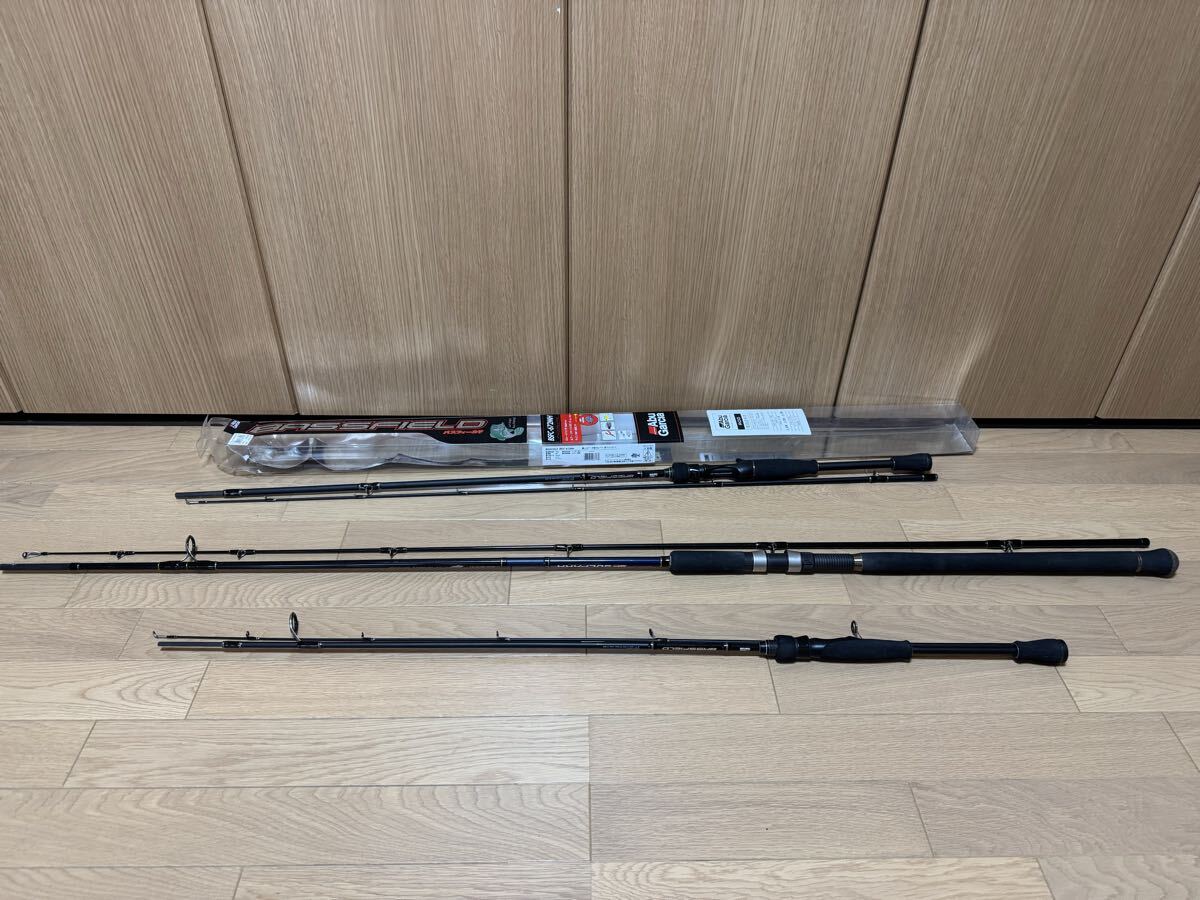 【まとめ売り】 釣竿 アブガルシア バスロッド バスフィールド メジャークラフト ソルパラ 3本まとめ売り　J-1006
