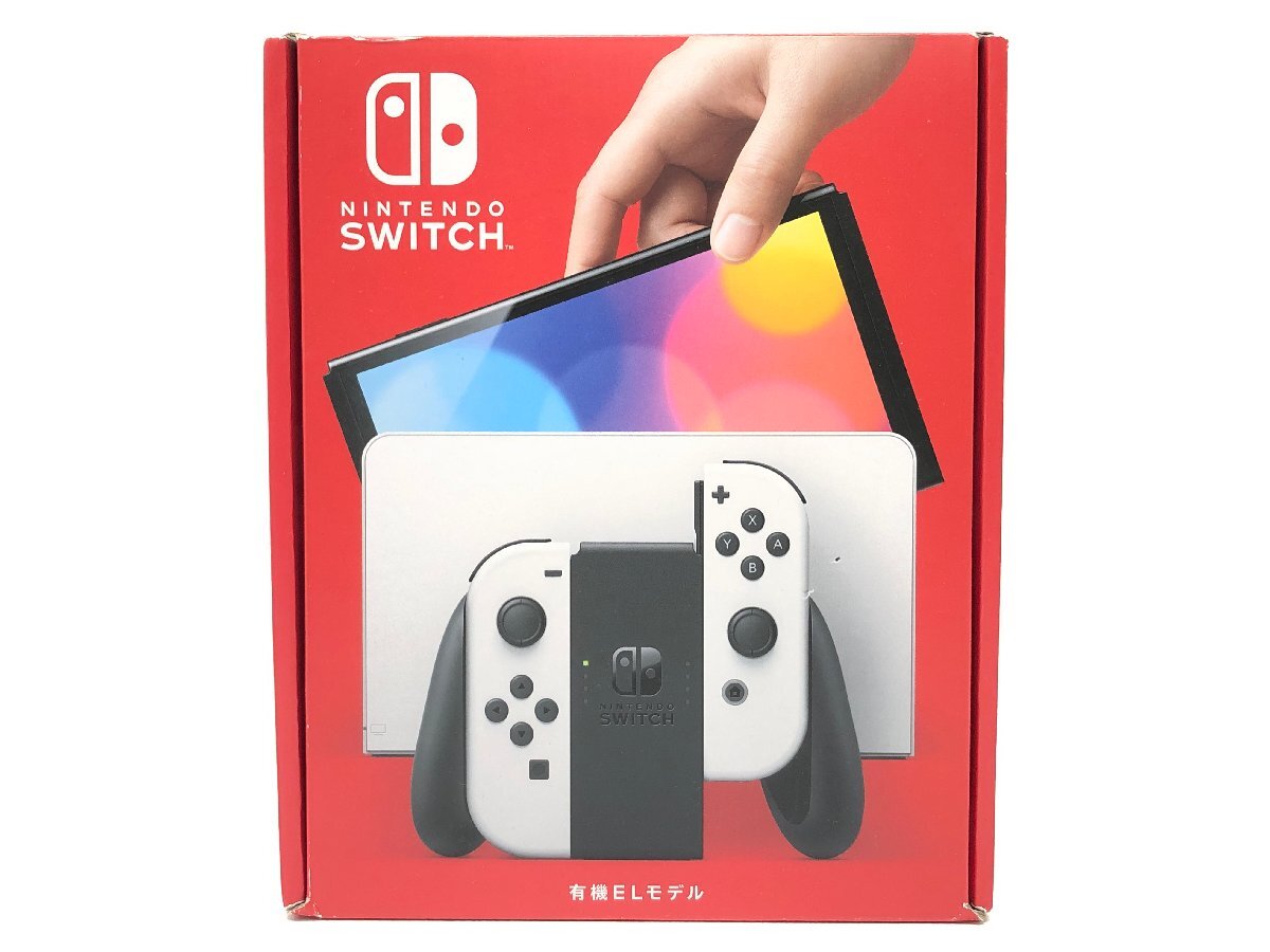 ◇【3】初期化済み 箱イタミ Nintendo Switch/ニンテンドースイッチ 有機ELホワイト ジョイコン欠品 同梱不可　1円スタート