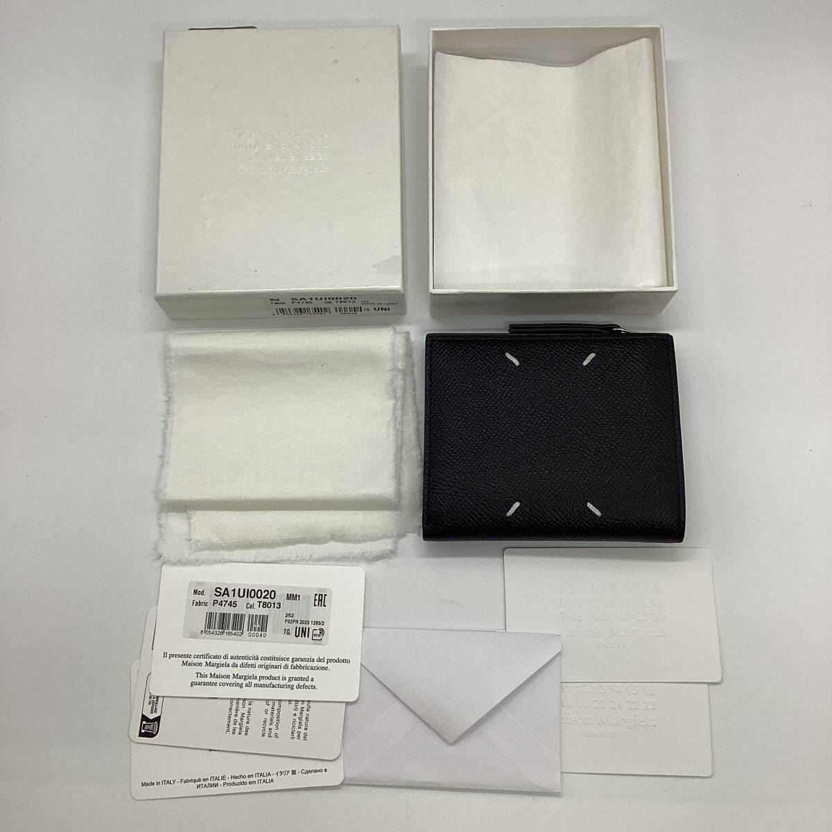 3605■Maison Margiela メゾンマルジェラ SA1UI0020 二つ折り財布 カーフレザーバイフォールドウォレット