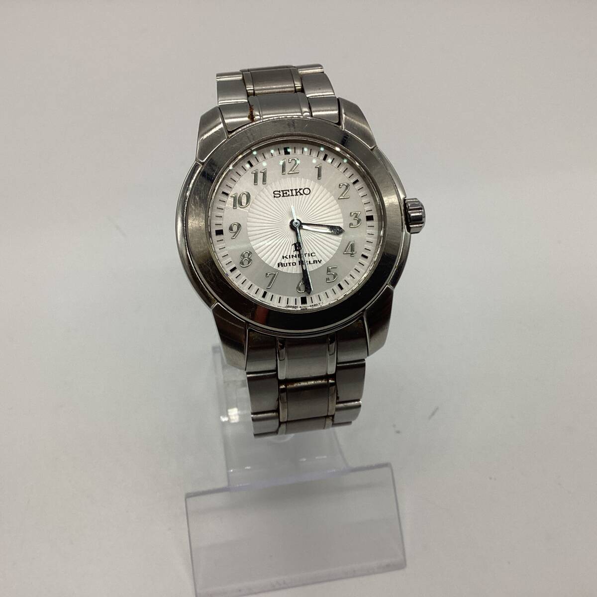 3600■　SEIKO セイコー ブライツ 5J21-0A80 AGS ホワイト文字盤 メンズ腕時計 自動巻 3針 動作△