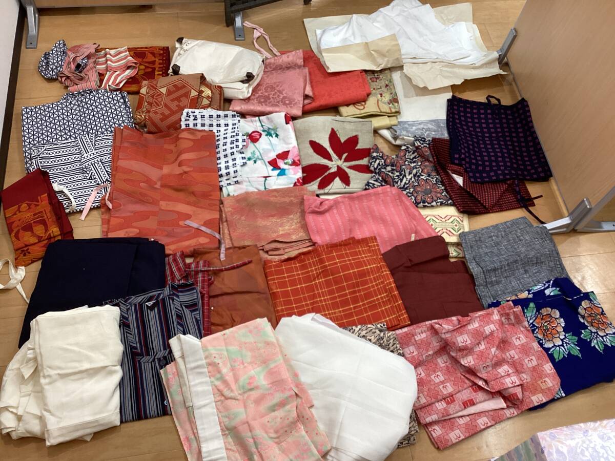 ■3417 着物まとめ 和服 浴衣 帯 織物 反物 京都 保管品 中古品