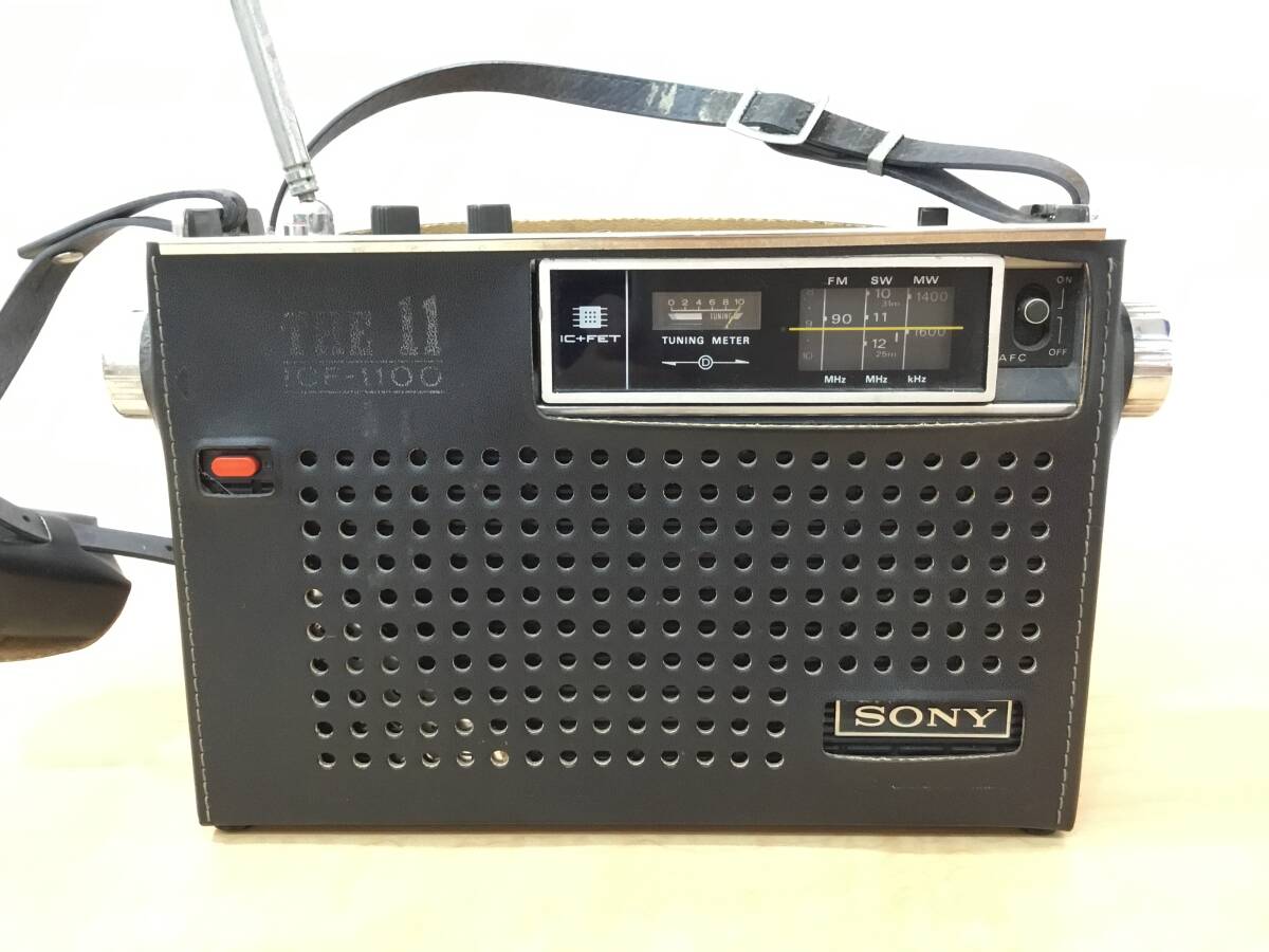 ■3593 SONY 3バンドラジオ ICF-1100 THE11 トランジスター ソニー FM SW MW SSH 昭和レトロ アンティーク 動作未確認