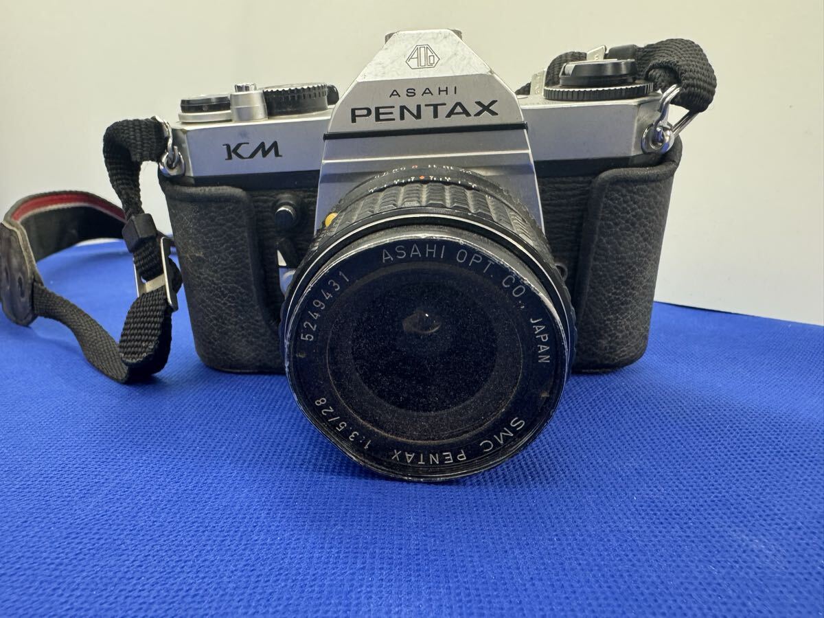 ASAHI PENTAX KM フィルム一眼レフカメラ SMC PENTAX 55mm F1.8 レンズセット　動作未確認