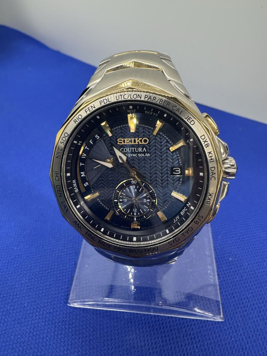 SEIKO COUTURA SYNC SOLAR 電波ソーラー メンズ腕時計　　　【稼働品】