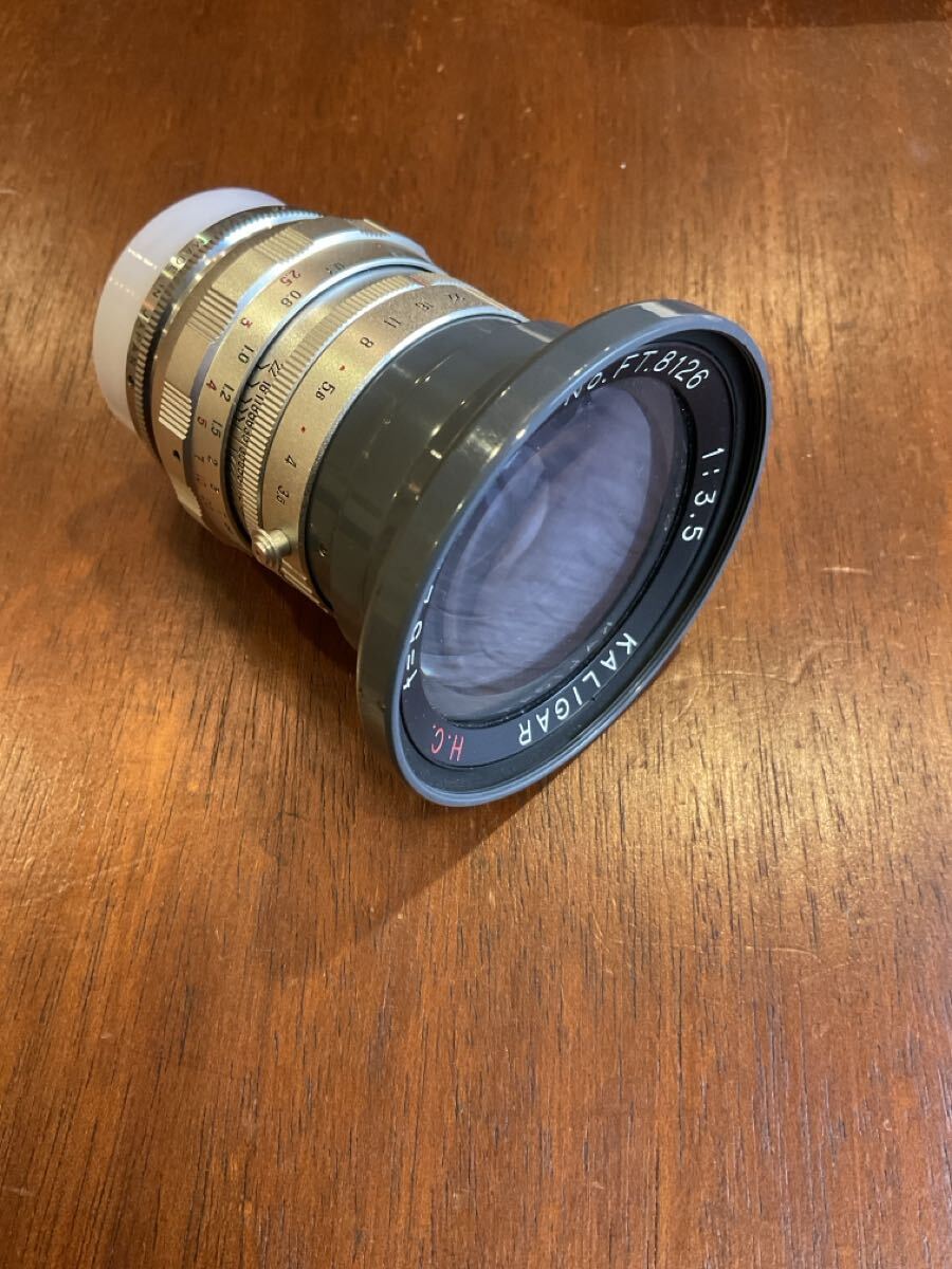 藤田光学製　稀少品H.C. KALIGAR 1:3.5 f=52mm プリセット絞り