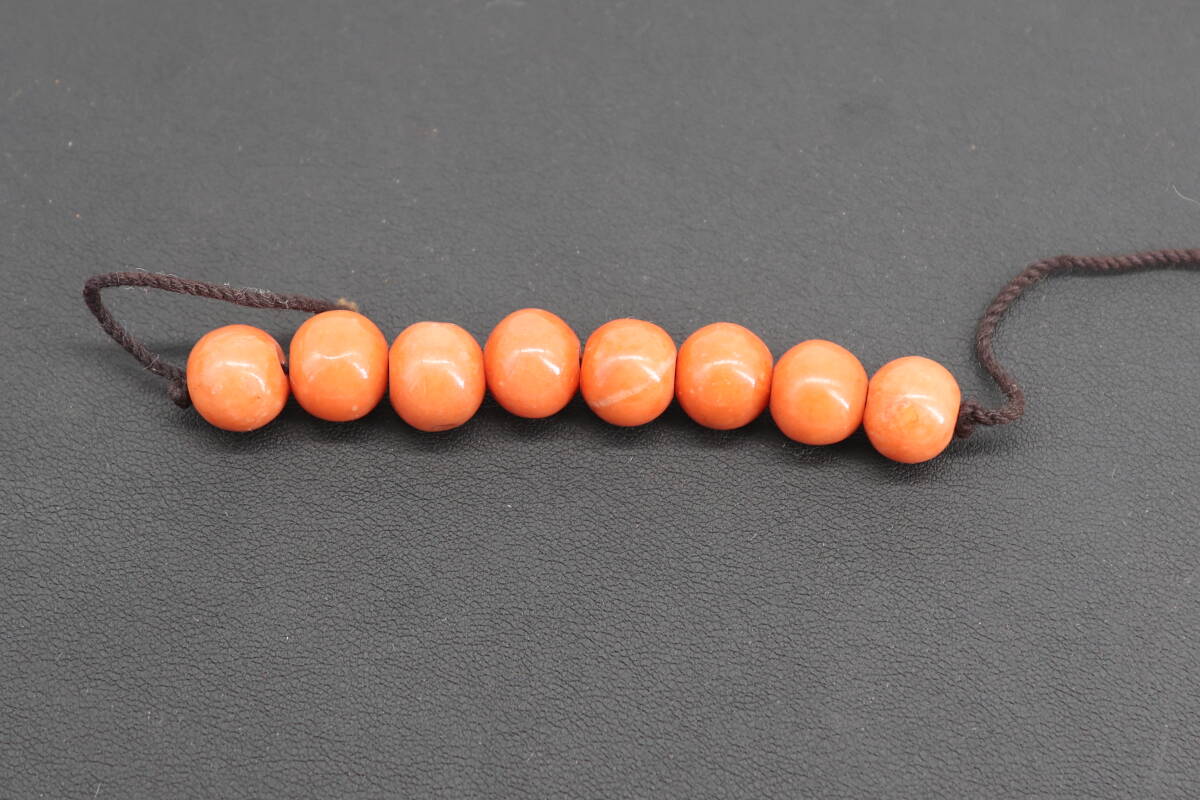赤珊瑚　本珊瑚　天然　玉　11.9～12.5mm 重量約18g　サンゴ玉　送料230円　