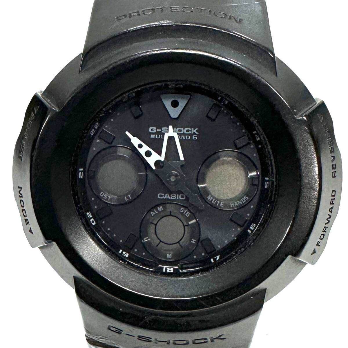 1円～ 6TN33070726 CASIO カシオ G-SHOCK ジーショック アナデジ AWG-M510SBB タフソーラー メンズ 腕時計 純正ベルト 動作未確認 現状品