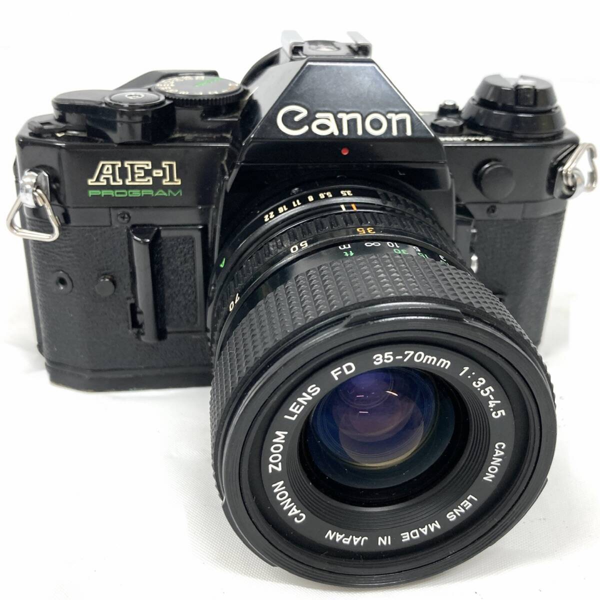 1円～ 6TN30820826 Canon キャノン AE-1 PROGRAM フィルムカメラ 一眼レフ ZOOM LENS FD 35-70mm 1:3.5-4.5 通電動作未確認 現状品