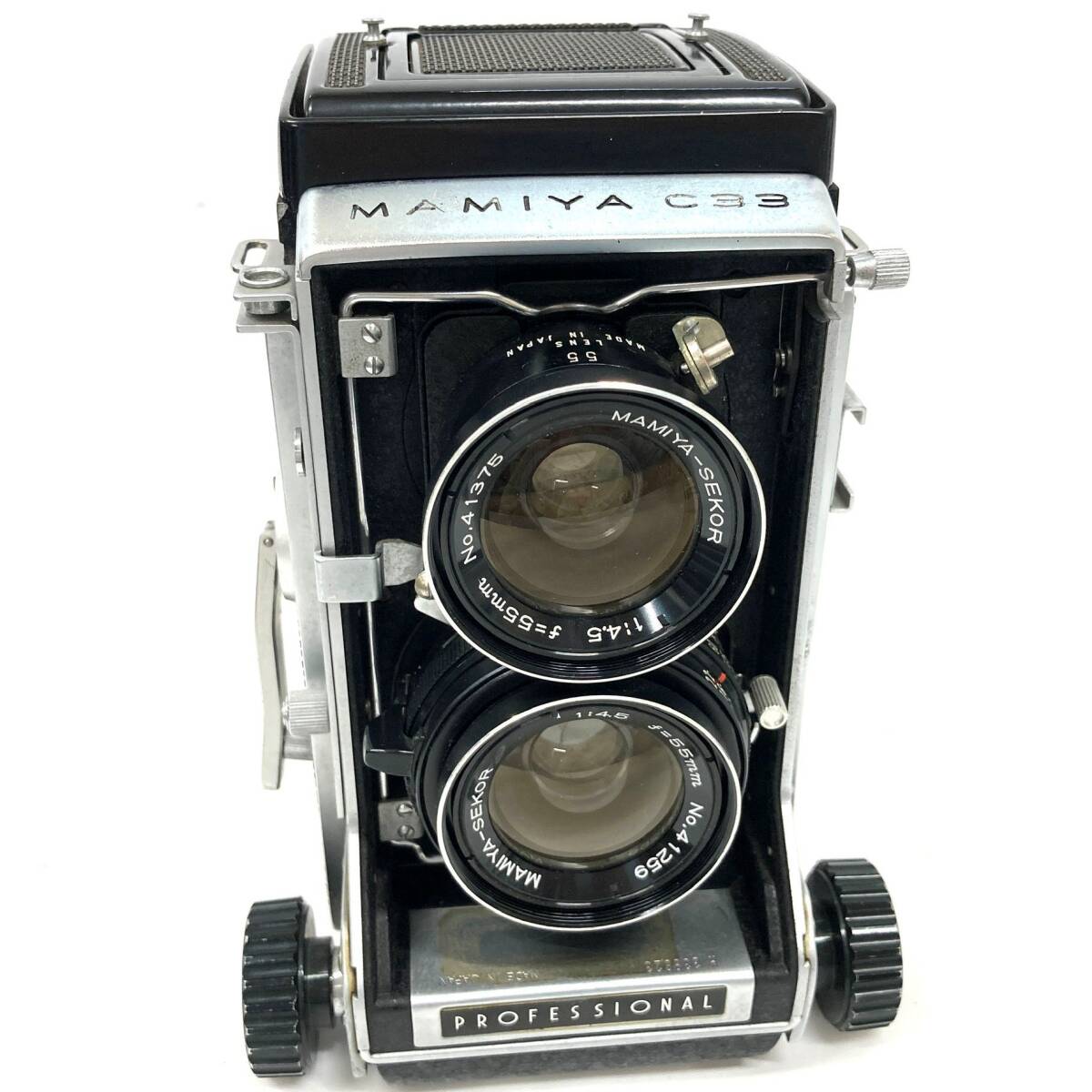 1円～ 6TN10970826 MAMIYA マミヤ C33 PROFESSIONAL 二眼レフ フィルムカメラ MAMIYA-SEKOR 1:4.5 f=55mm 撮影機器 通電動作未確認 現状品
