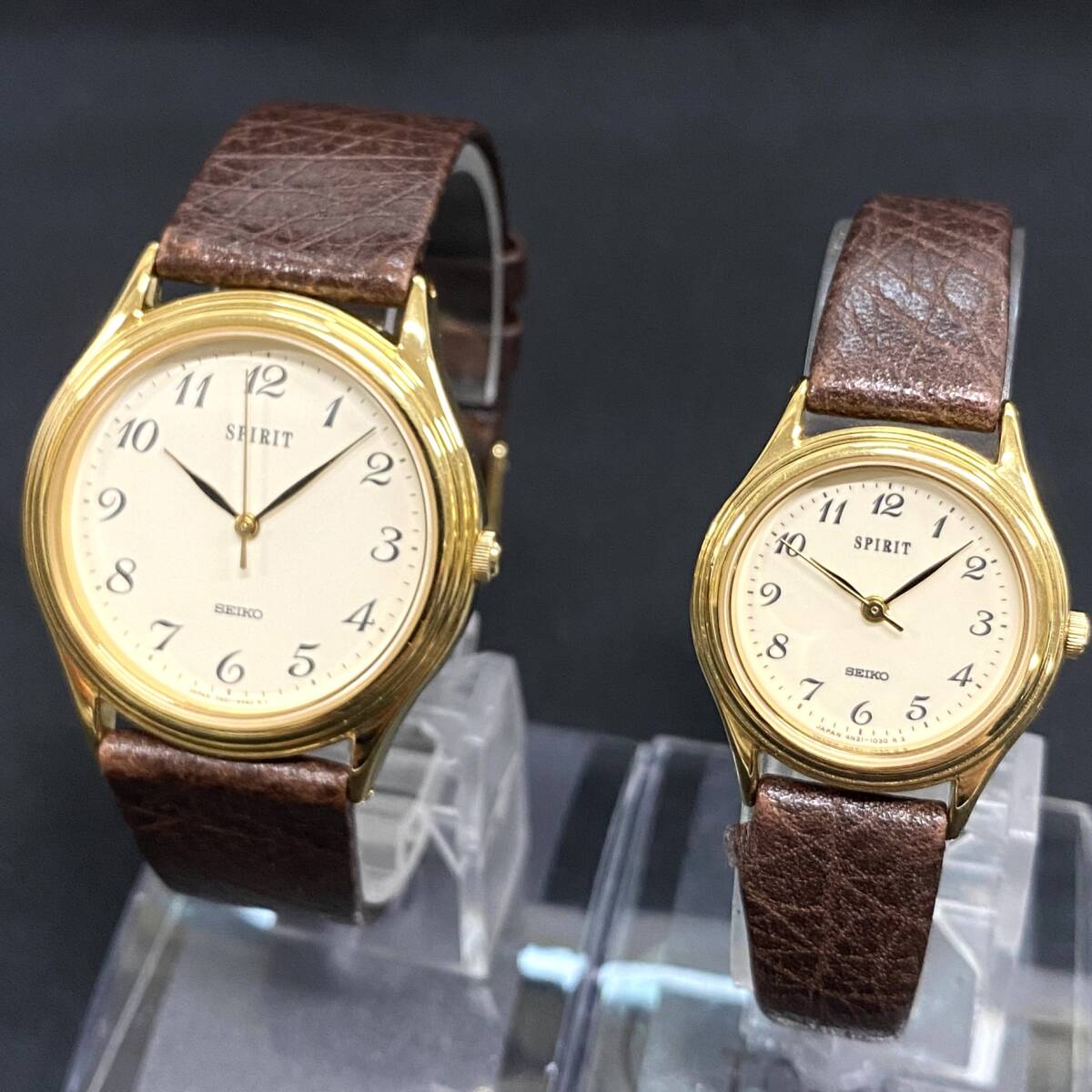 1円～ 6TN40900826 SEIKO セイコー SPIRIT ペア ベルト/箱劣化 7N01-6370/4N21-0540 QZ クォーツ 腕時計 純正ベルト 動作未確認 現状品