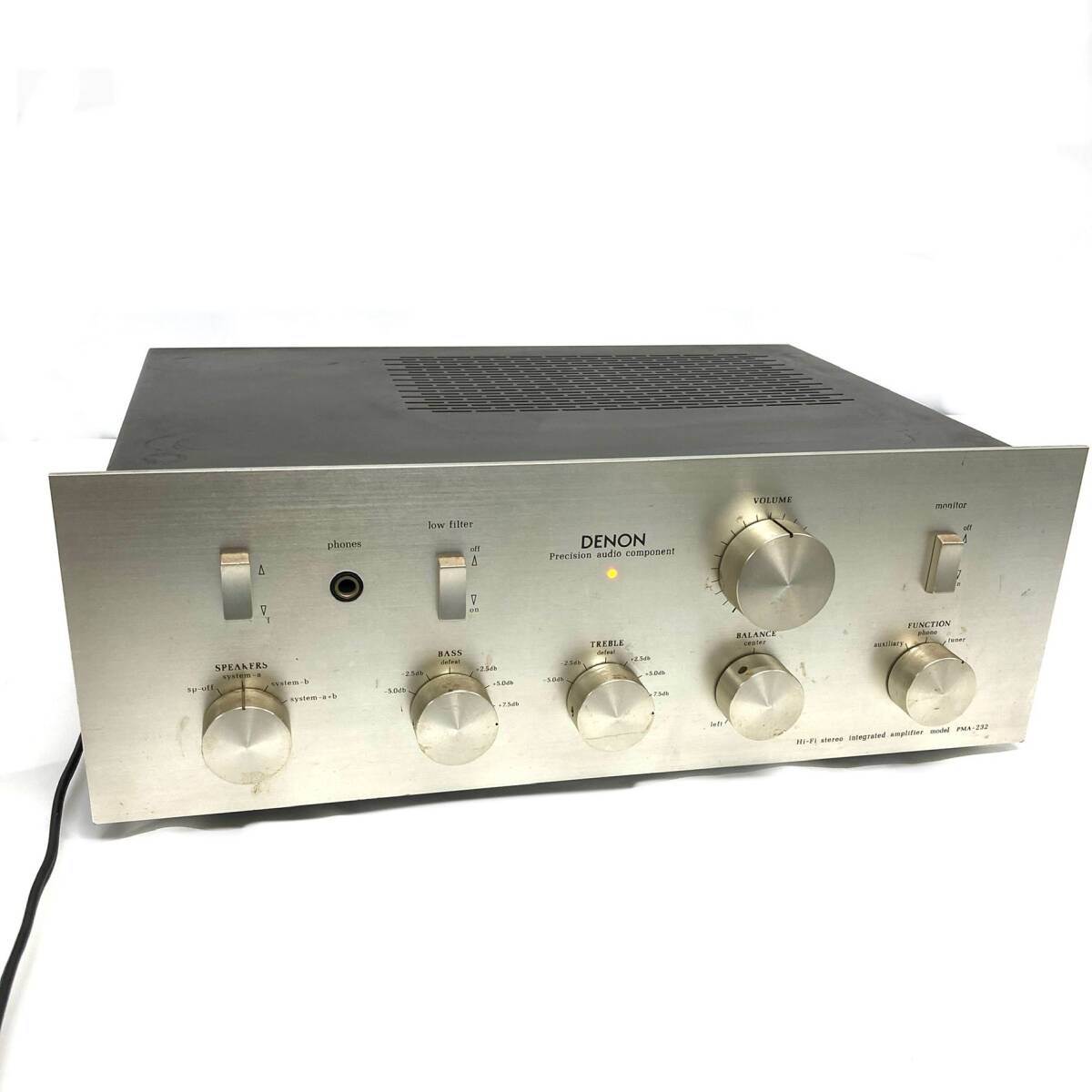 1円～ 2TN40380826 DENON デノン プリメインアンプ ステレオ オーディオ機器 音響機器 PMA-232 通電確認 動作未確認 現状品