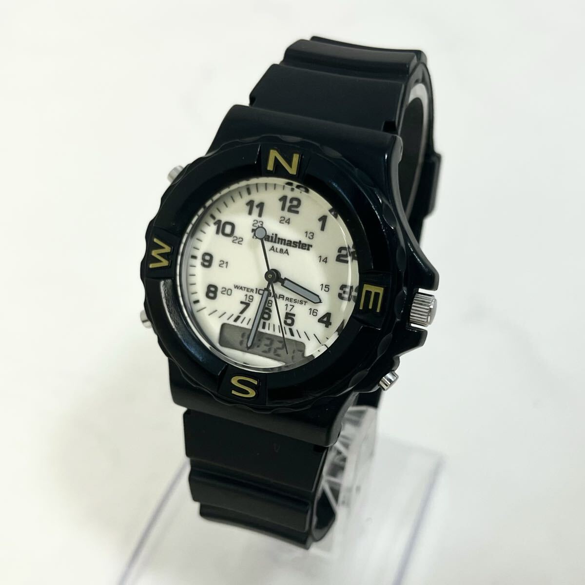 【希少な逸品】実働 SEIKO ALBA Trailmaster V072-0A20 セイコー アルバ アナデジ デジアナ クオーツ ヴィンテージ 腕時計 ウォッチ 稼動品