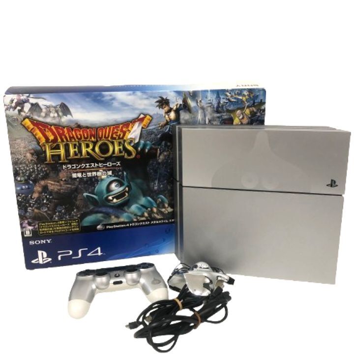 #【SONY/ソニー】PlayStation4 ドラゴンクエストメタルスライム エディション CUHJ-10006 本体/コントローラー/接続コード/イヤホン★19248