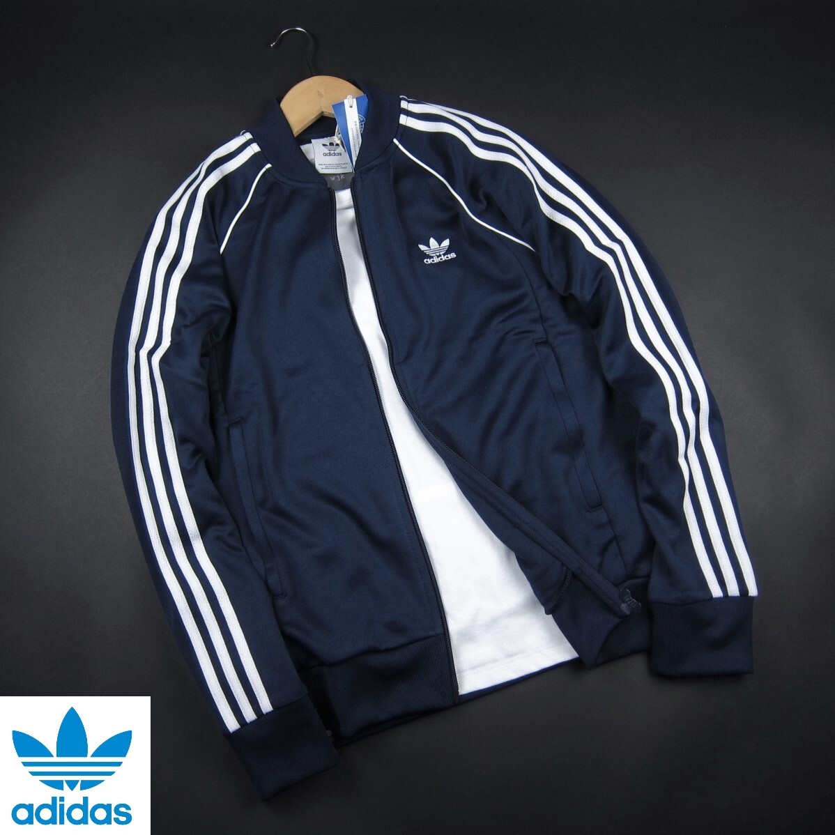 新品 ■ adidas originals アディダス オリジナルス アディカラー クラシックス SST トラックジャケット N67/197紺/【L】