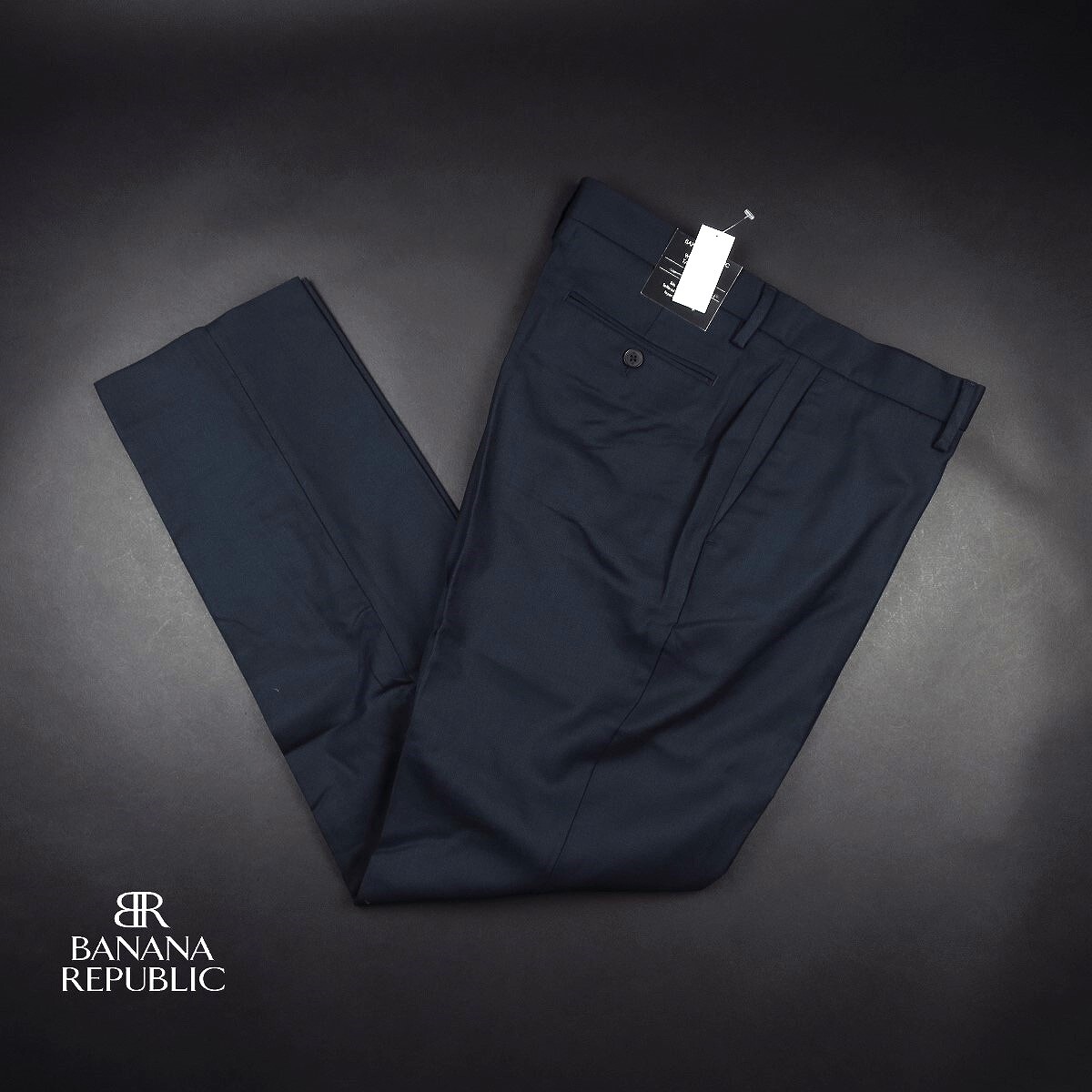 新品 ■ BANANA REPUBLIC バナナリパブリック ウールブレンドスラックスパンツ248/02紺/【31】