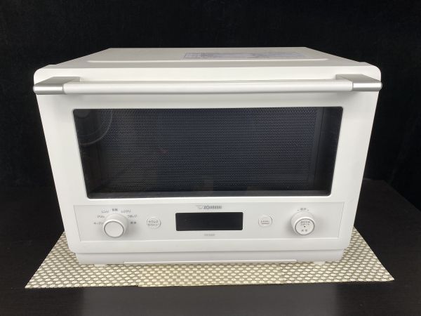 ta★象印 ZOJIRUSHI オーブンレンジ エブリノ 26L ホワイト ES-GU26-WA 2023年製 庫内フラット 縦開き 1000W ヘルツフリー 中古 現状品★