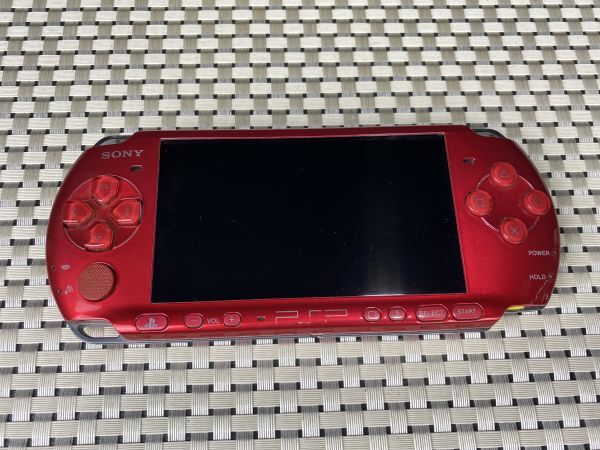 ta★ソニー SONY プレイステーション・ポータブル PSP-3000 プレステーション PlayStation ラディアント・レッド 動作未確認 中古 現状品★