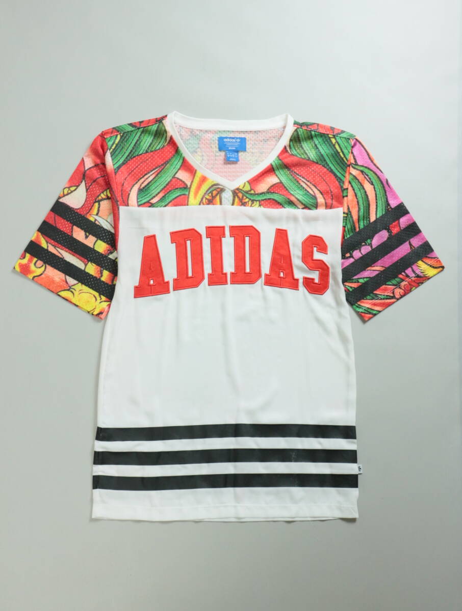 AS327 adidas Rita Ora アディダス リタオラ 総柄 トレフォイル Tシャツ ワンピース チュニック メッシュ M ゆうパケット対応