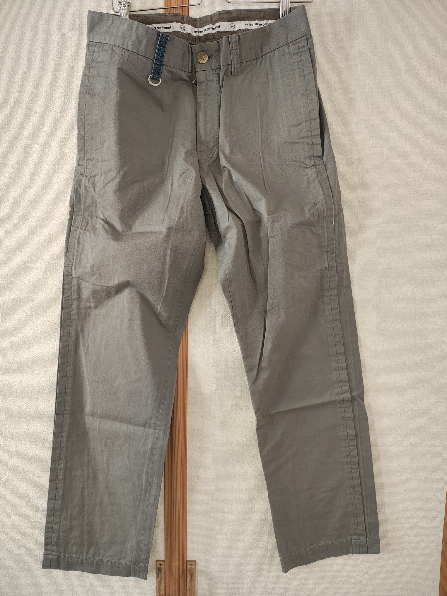 【日本製】uniform experiment サイドジップ チノパンツ 2 グレー SOPH.