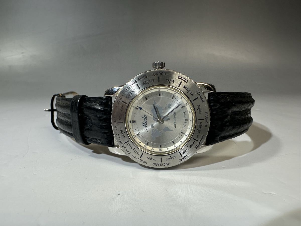 Mido ミドー WORLD TIMER/ワールドタイム 5200 メンズ 腕時計 クォーツ ブランド 不動品
