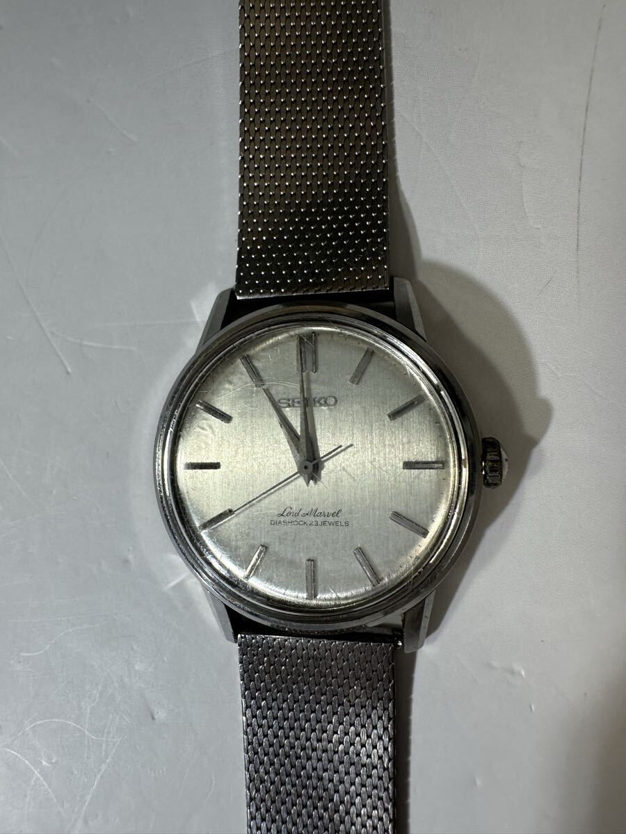 SEIKO セイコー LORD MARVEL ロードマーベル 5740-0010 手巻き 23石 シルバー文字盤 タツノオトシゴ 稼働品